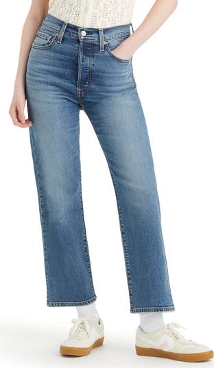 Ribcage High Waist Ankle Straight Leg Jeans