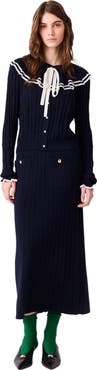 maje Layered cape cardigan