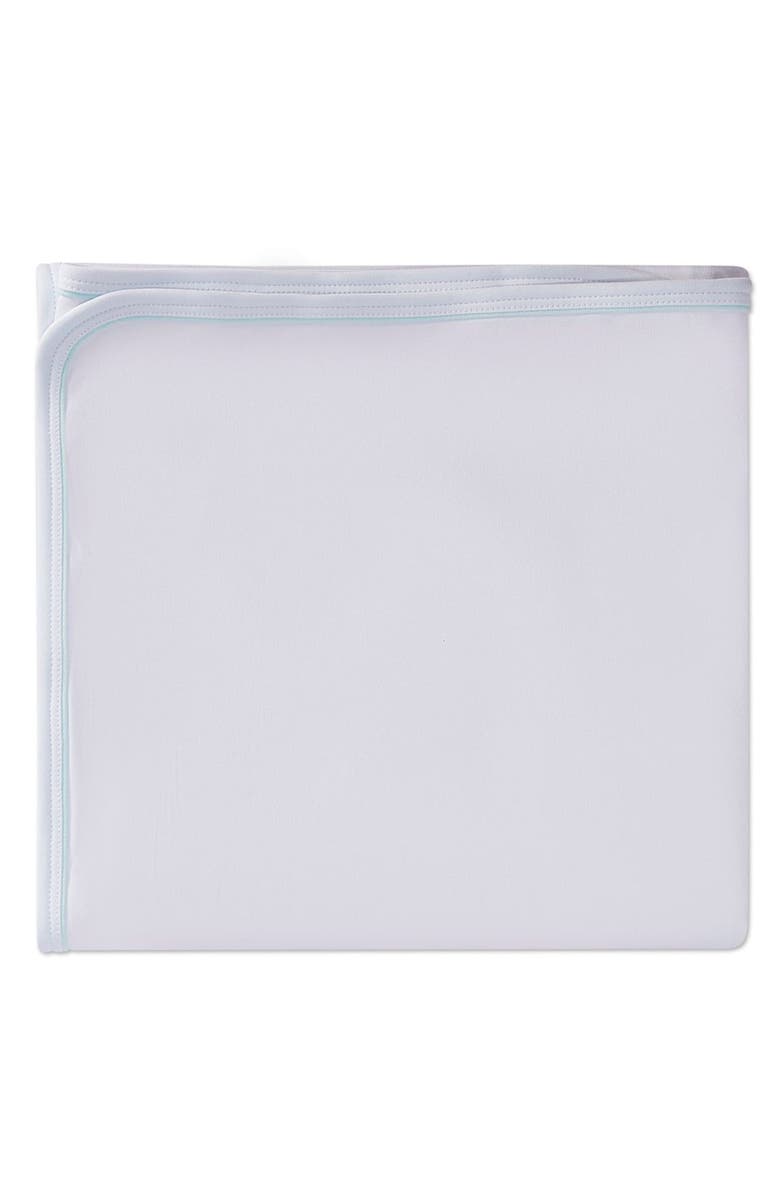 MiniMoi 3 Piece Baby Pima Cotton Footie Set, Alternate, color, Pearl Blue