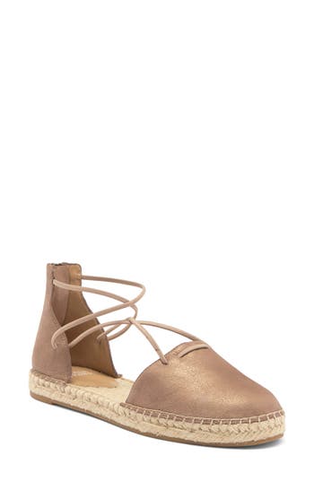 Eileen Fisher Lace Espadrille In Platinum