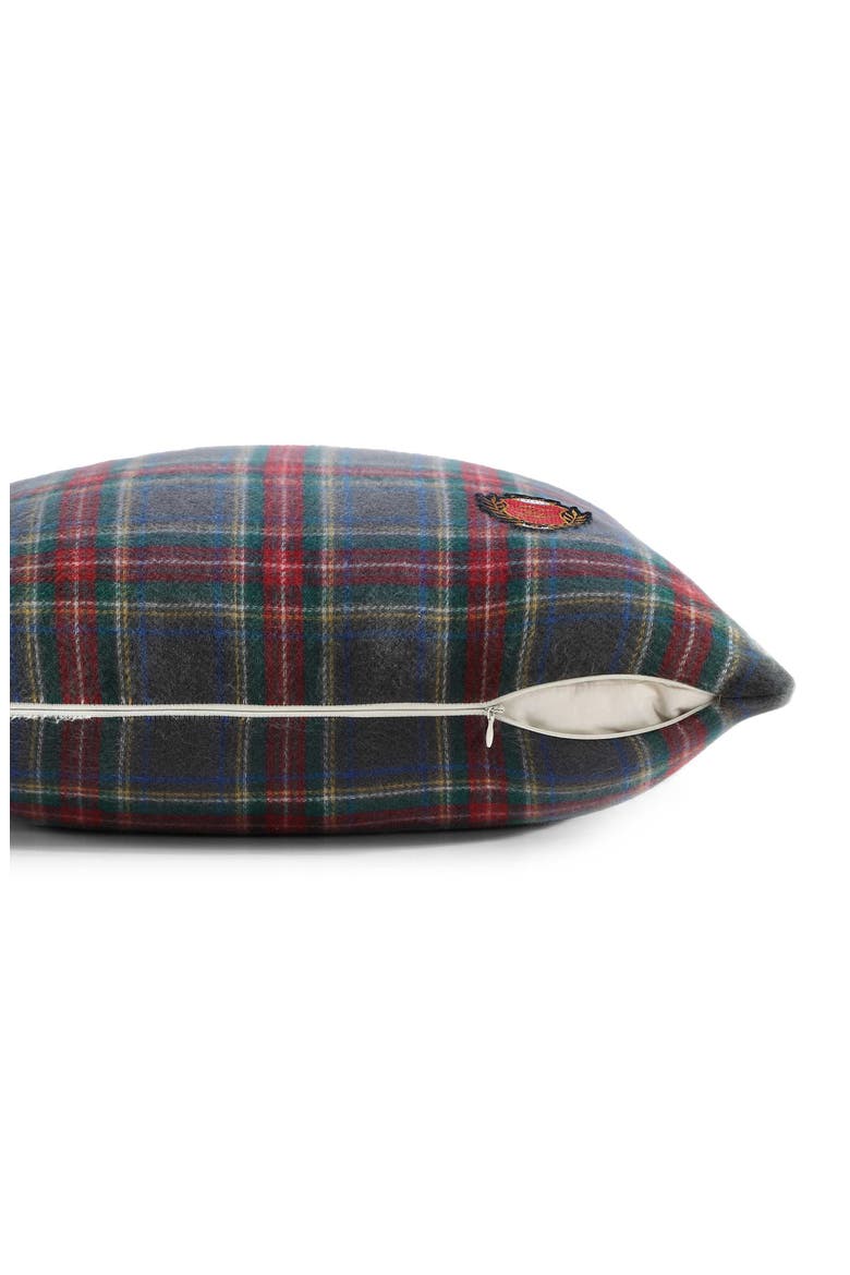Spruce Tartan Decorative Pillow, Alternate, color, GREY