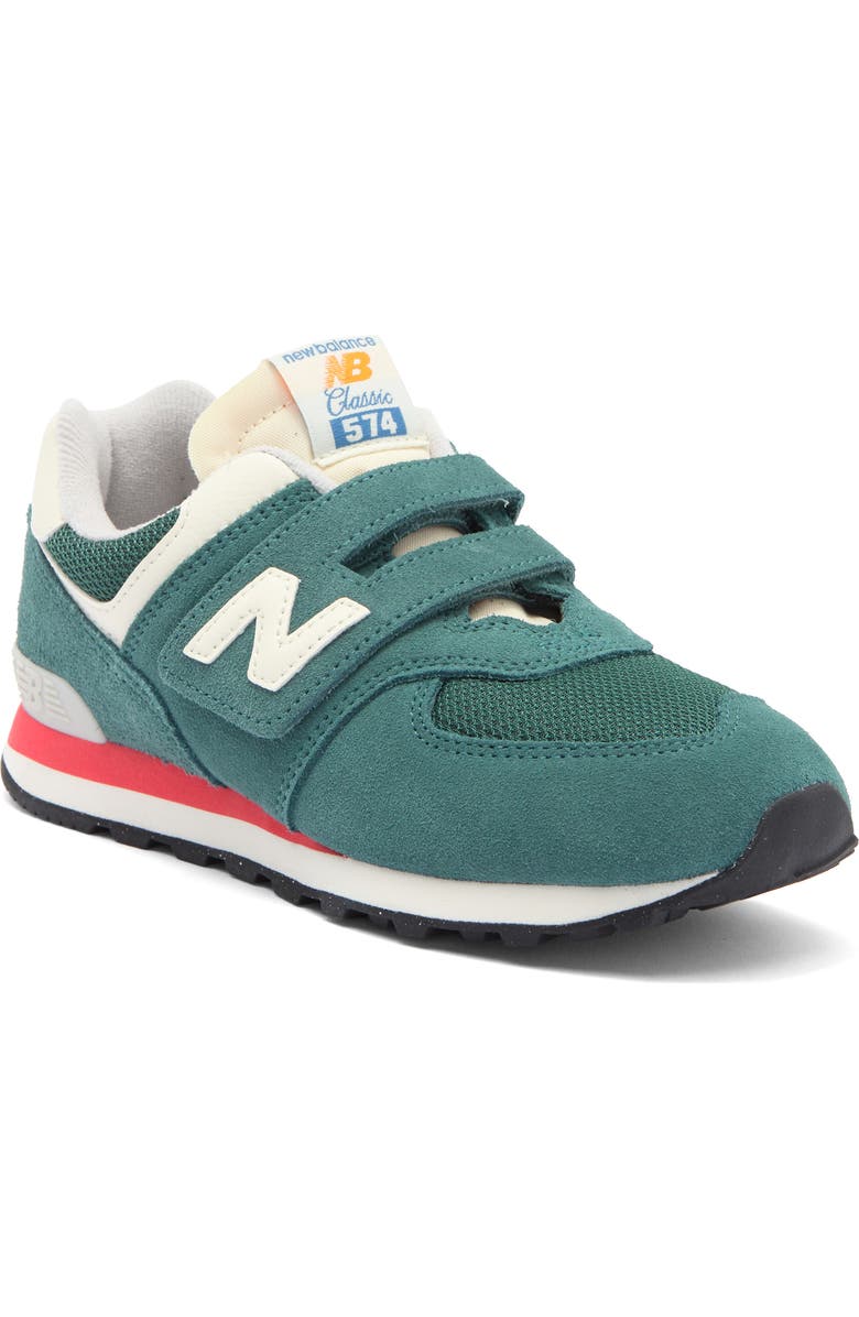New Balance Kids' 574 Sneaker, Main, color, New Spruce/ Blast Red