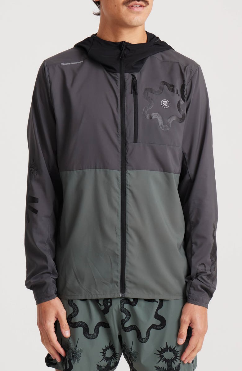 Roark Second Wind Water Resistant Hooded Jacket, Main, color, Charcoal