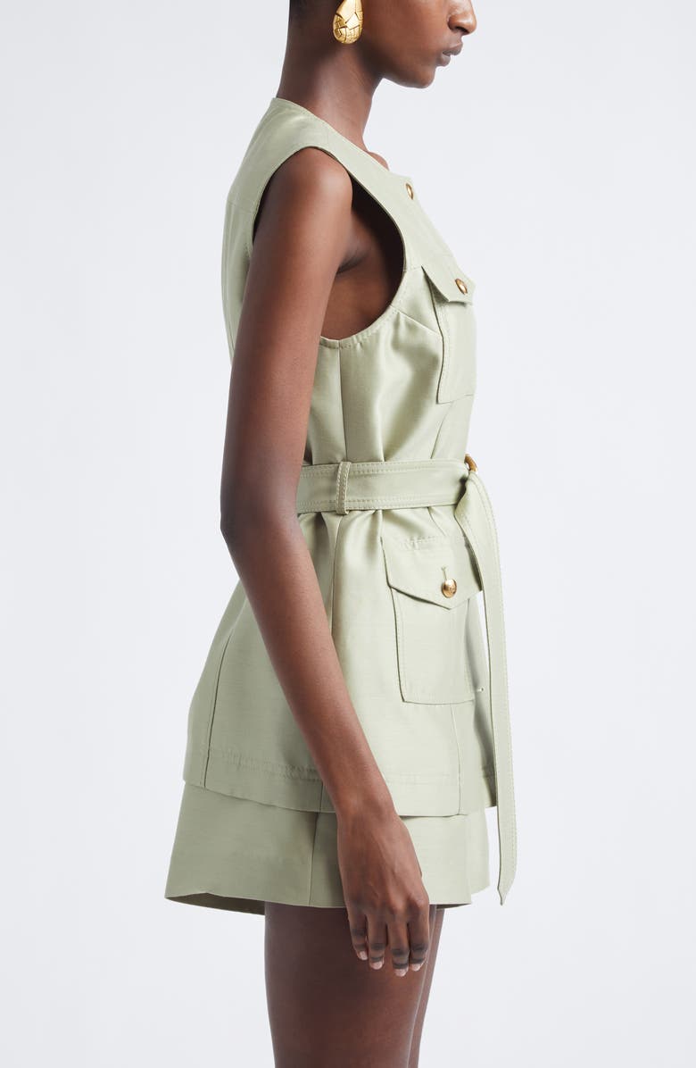 Zimmermann Kindred Spirit Luna Wool & Silk Utility Vest, Alternate, color, Palm