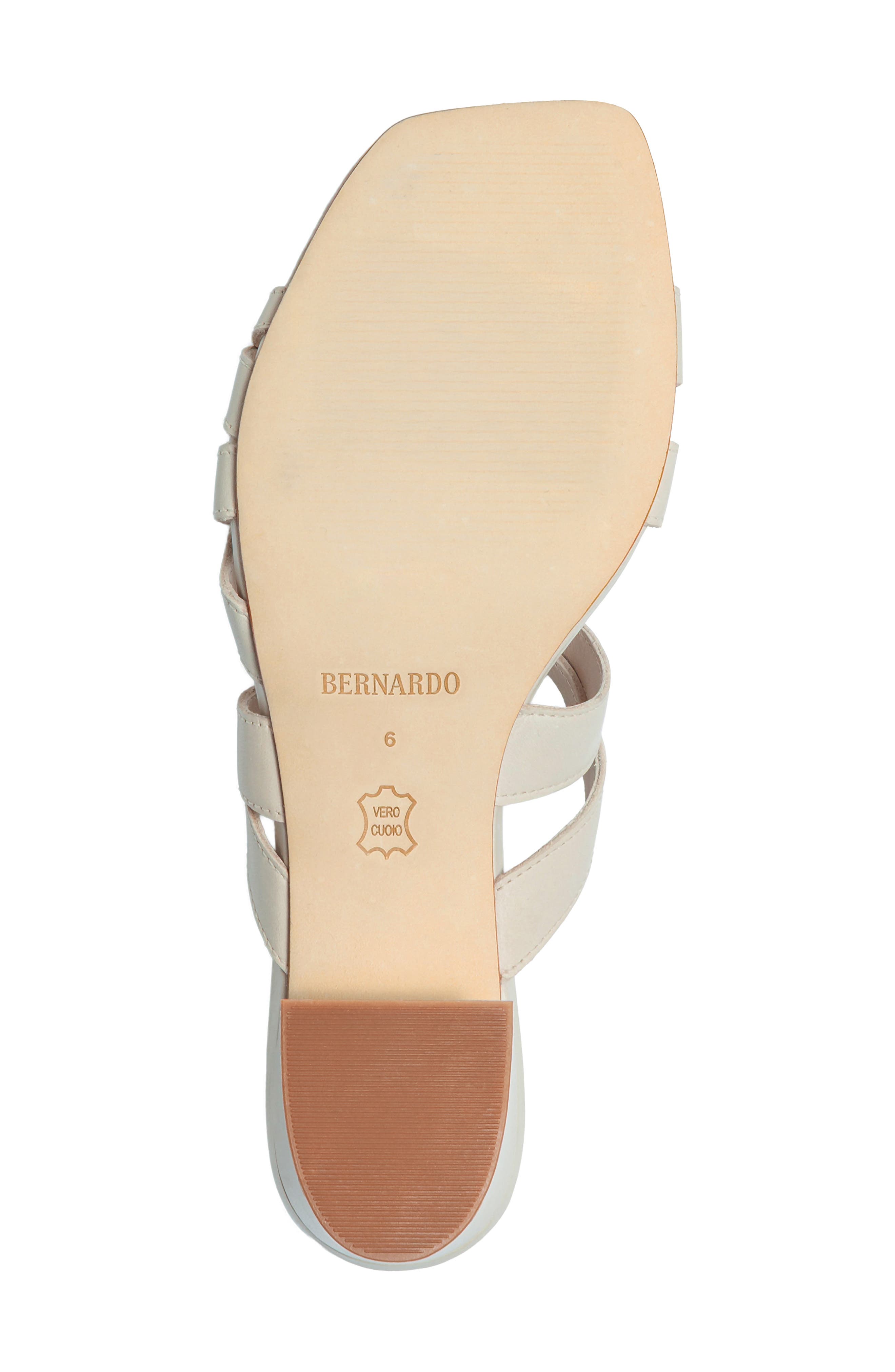 Johanne Leather Slide Sandal, Alternate, color, EGGSHELL ANTIQUE CALF