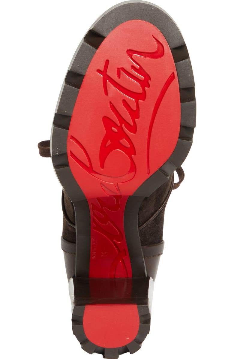 Christian Louboutin Macademia Combat Boot, Alternate, color, Cafe/ Dark Brown