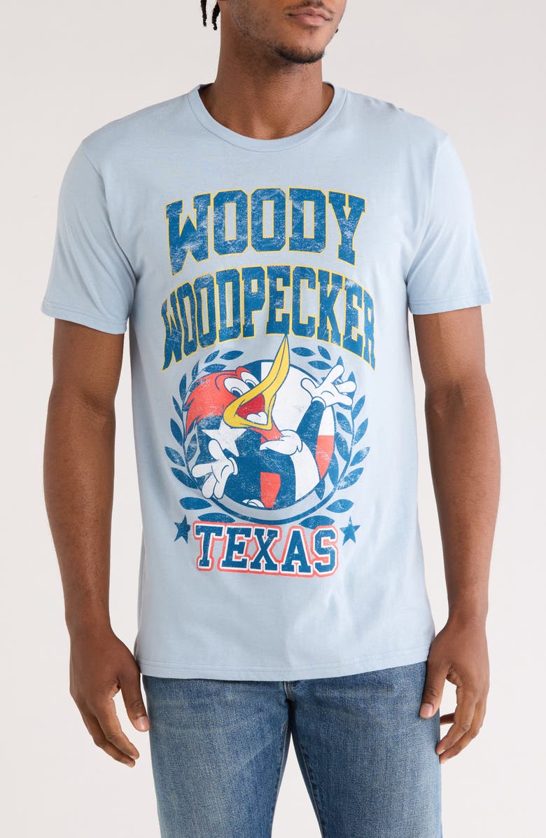 The Forecast Agency Woody Woodpecker Graphic T-Shirt, Main, color, Light Blue