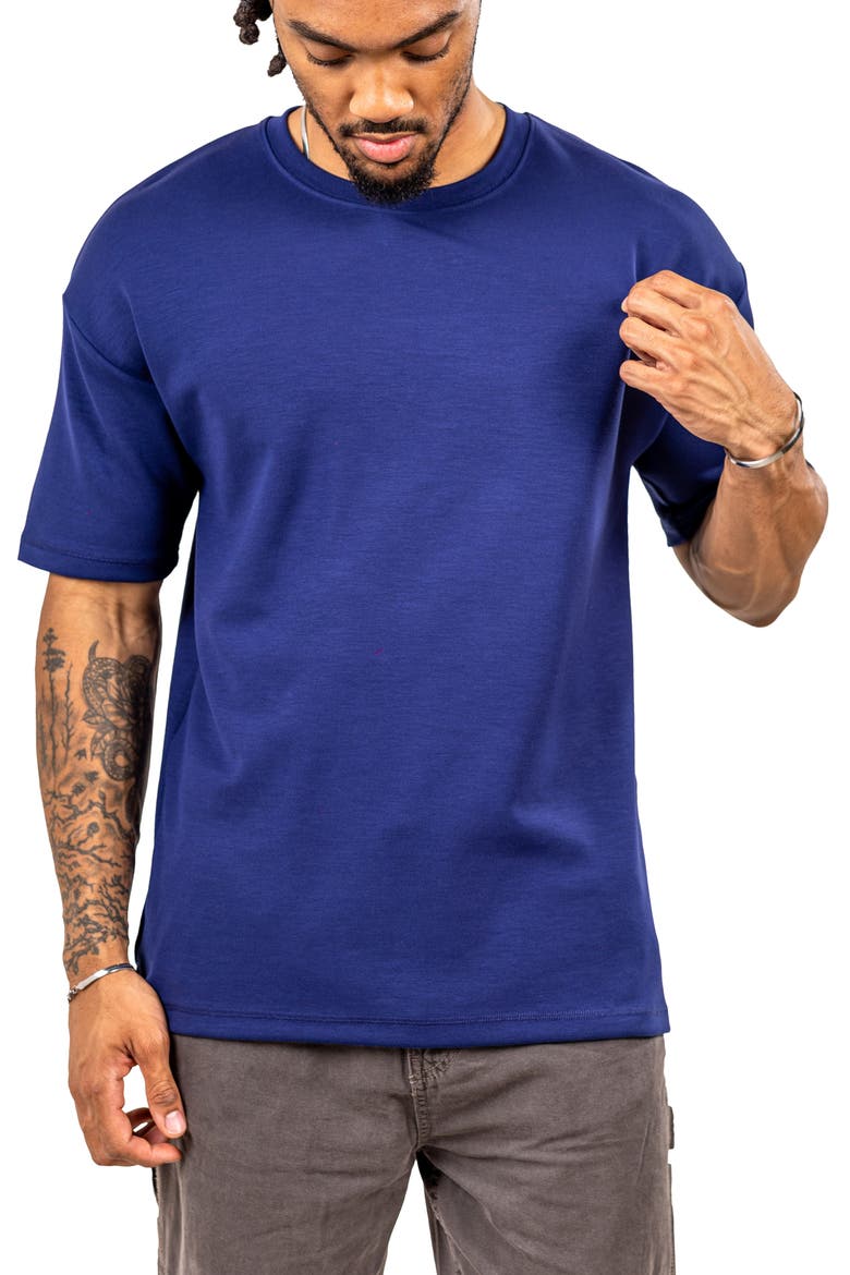 Ascensionsolid 0103 Blue Crewneck T-Shirt, Alternate, color, BLUE
