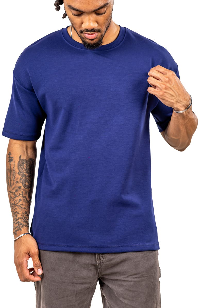 Maceoo Ascensionsolid 0103 Blue Crewneck T-Shirt, Alternate, color, Blue