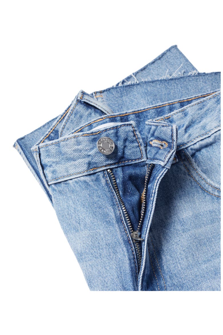 Raw Hem Wide Leg Jeans, Alternate, color, MEDIUM BLUE