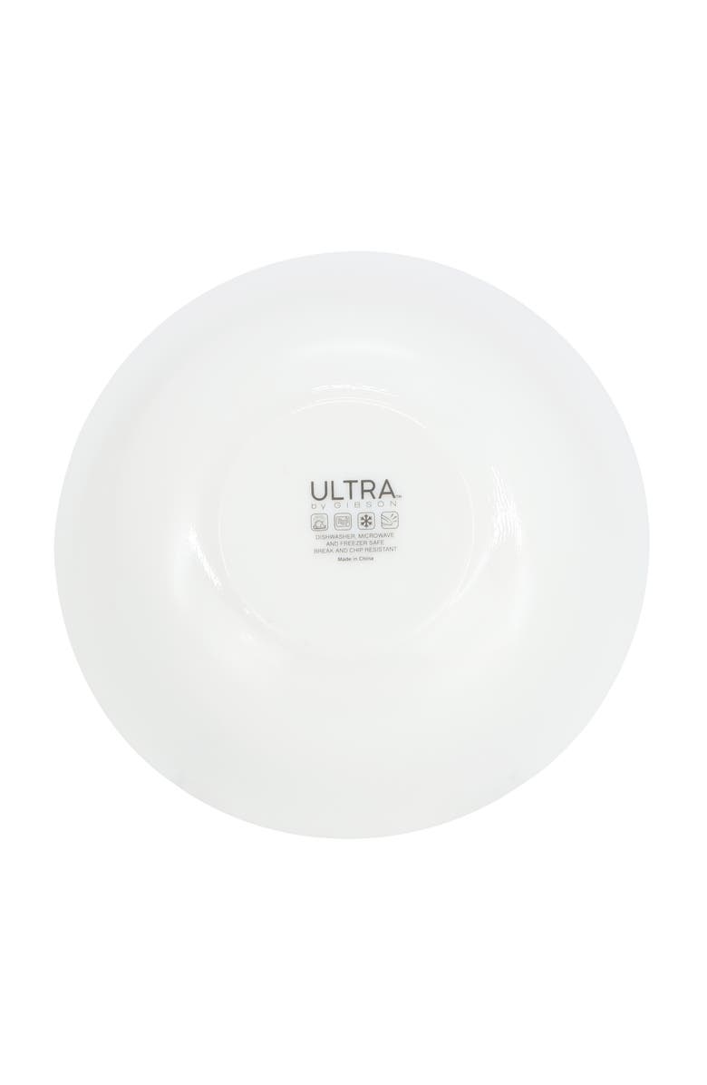 Gibson Ultra Ultra White Shadow 6 Piece 6.5 Inch Opal Glass Cereal Bowl Set, Alternate, color, White