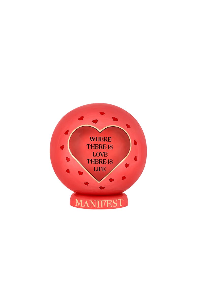 Karma and Luck Power of Love - Evil Eye Heart Statue, Alternate, color, Pink/White/Blue