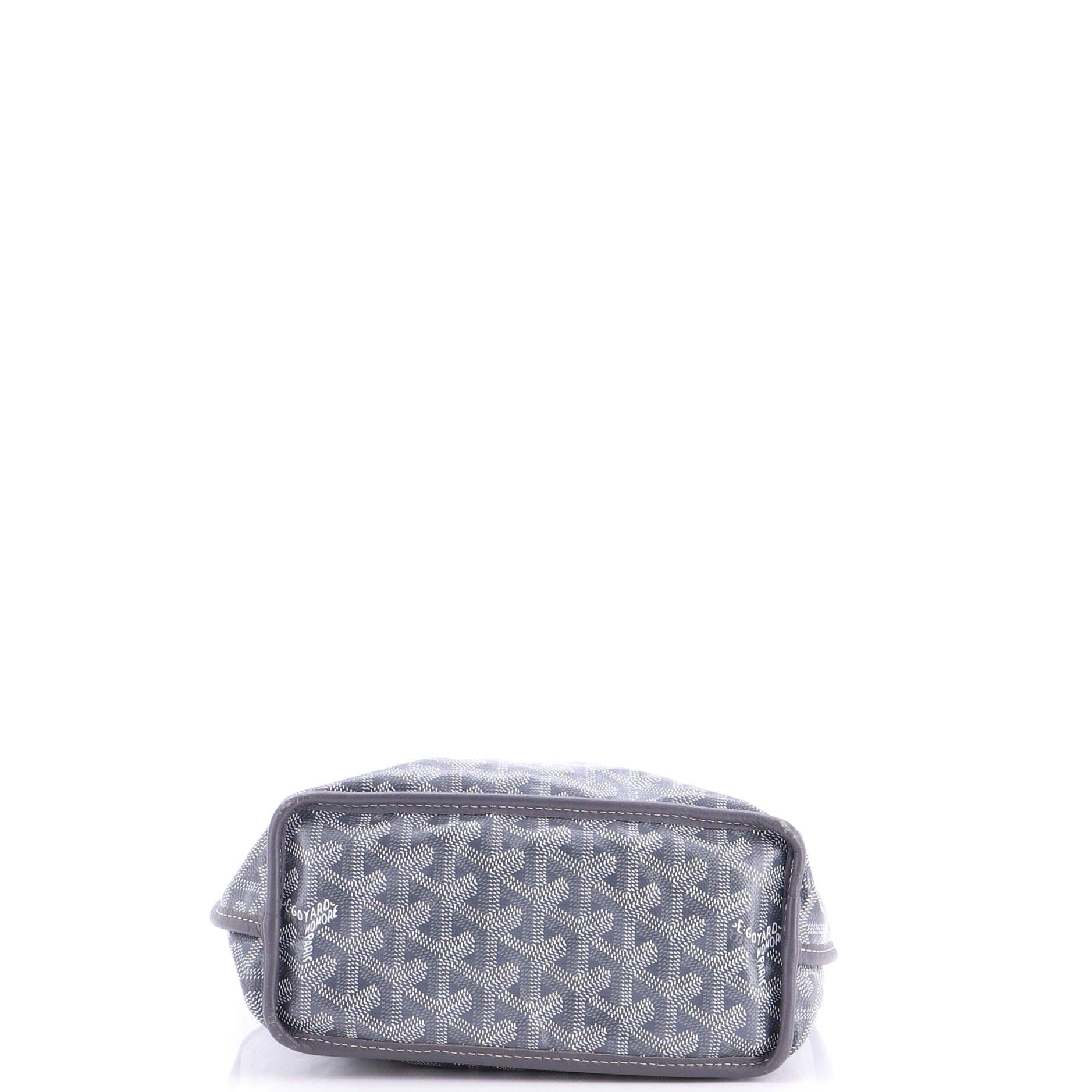 Pre-Owned Goyard Anjou Reversible Tote Coated Canvas Mini, Alternate, color, Gray