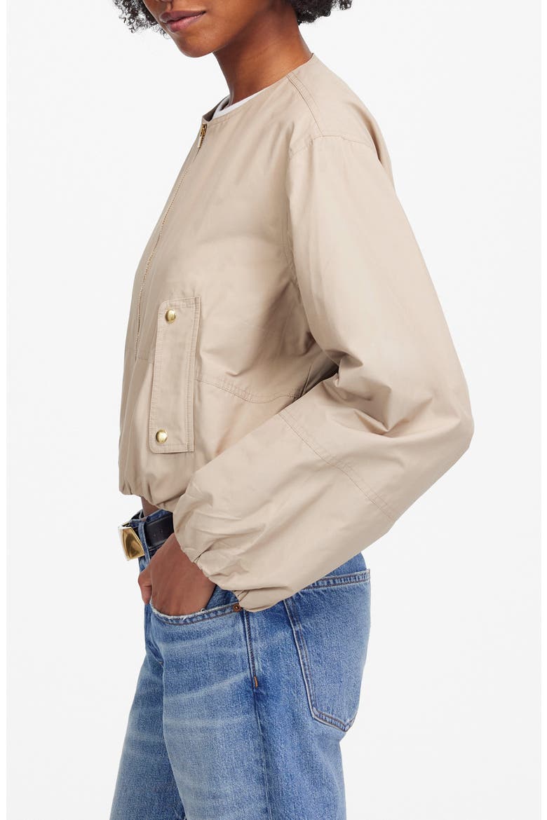Bubble Sleeve Bomber Jacket, Alternate, color, KHAKI