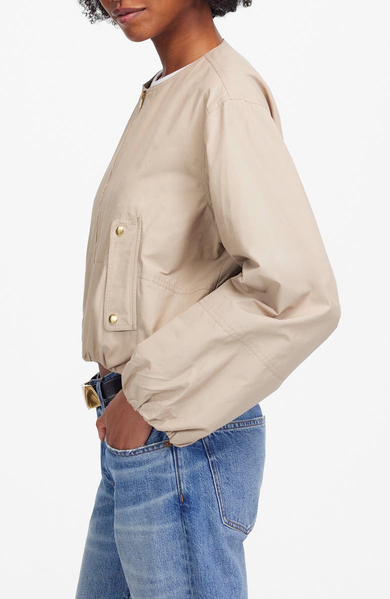 Bubble Sleeve Bomber Jacket