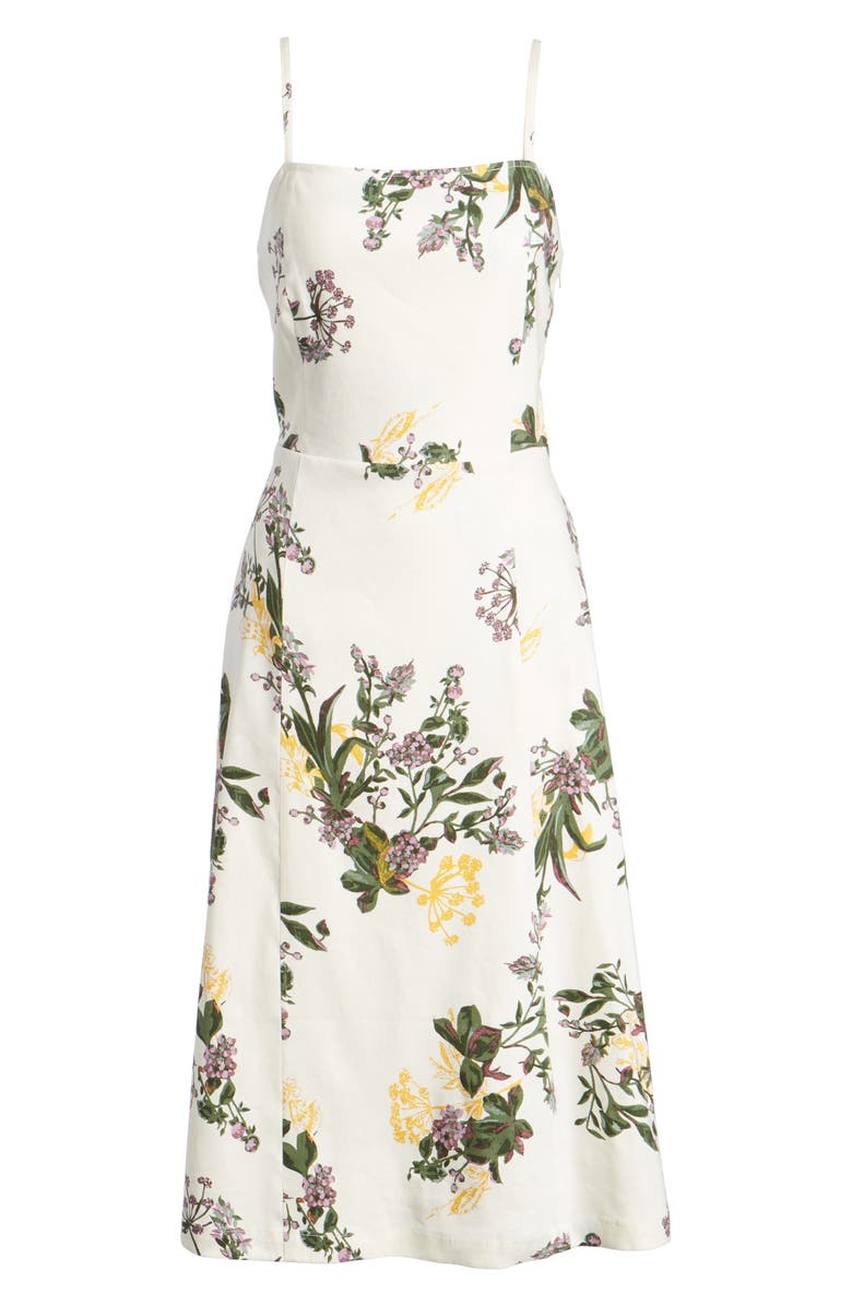 Leith Floral Print Midi Dress, Alternate, color, 