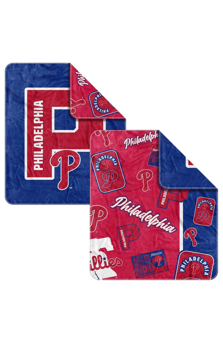 LOGO BRANDS Philadelphia Phillies 50" x 60" Dream Weave Throw Blanket, Main, color, Red