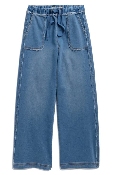 Kids' Pull-On Flare Leg Knit Denim Pants (Big Kid)