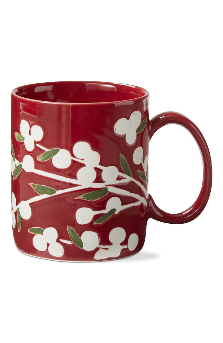 tag Sprig Red Mug Dishwasher Safe Everyday Drinkware 16oz, Main, color, Red