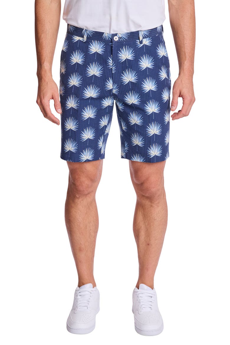 Felix Slim Fit Shorts, Main, color, OCEAN WHITE SEERSUCKER