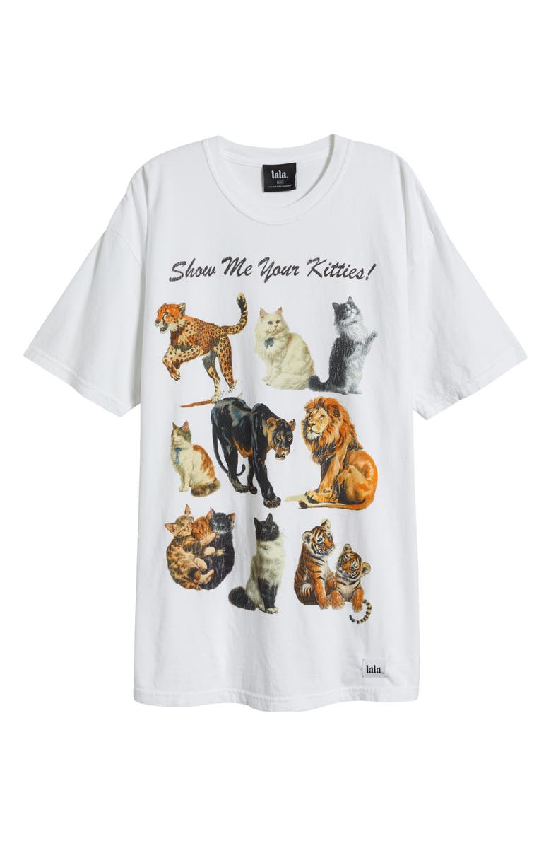 Dressed in Lala Kitties on Kitties Cotton Graphic T-Shirt, Alternate, color,