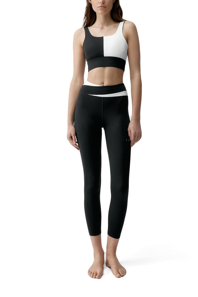 Kate Reversible Medium-Support Performance Sports Top, Alternate, color, Black-OffWhite