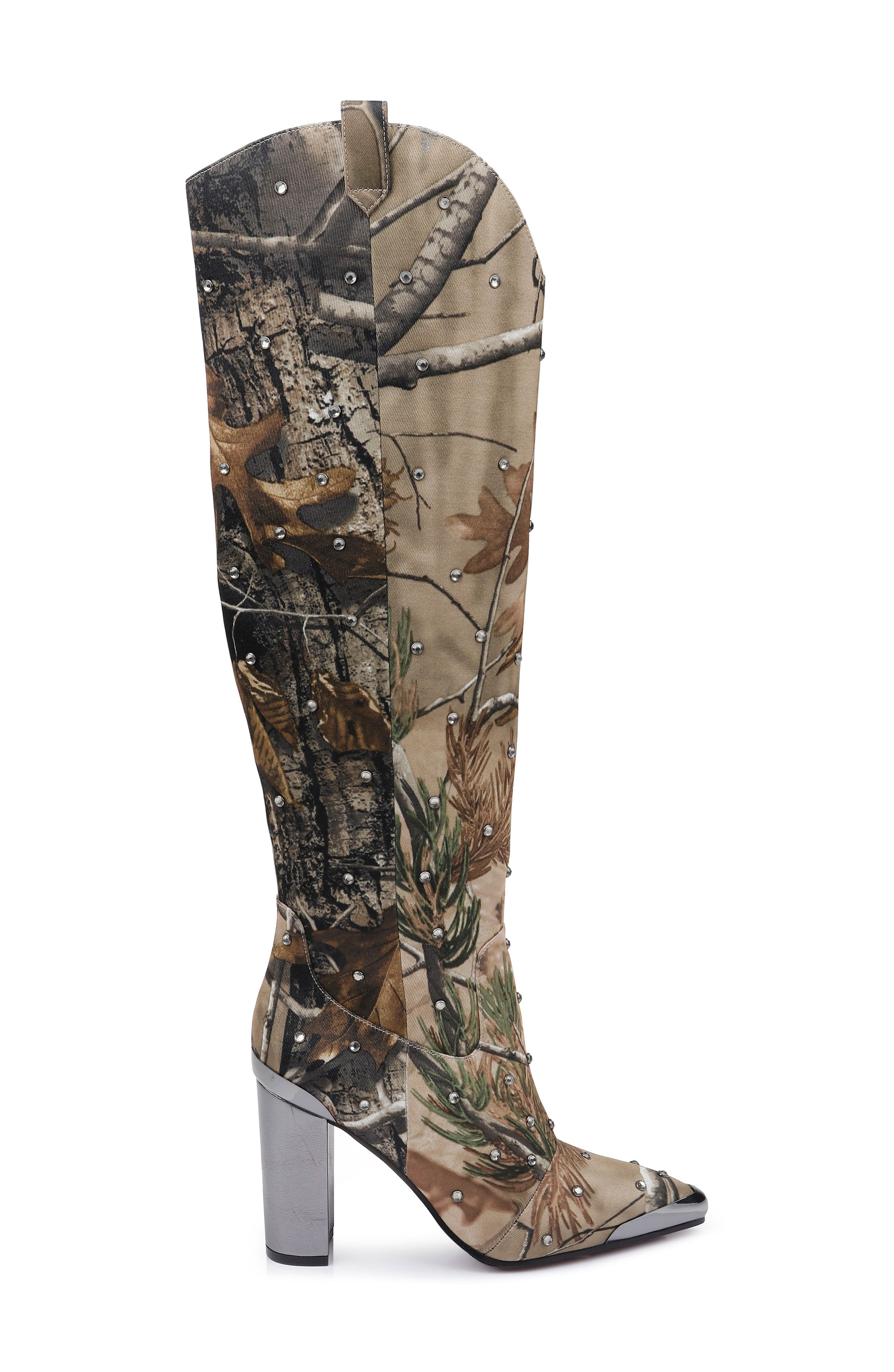 DANIEL X DIAMOND Yellowstone Knee High Pointed Toe Western Boot, Alternate, color, 