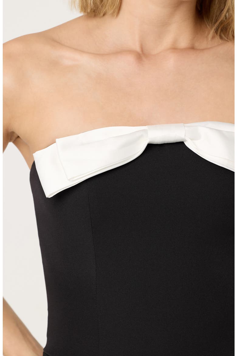 Bow Detail Tube Top, Alternate, color, BLACK