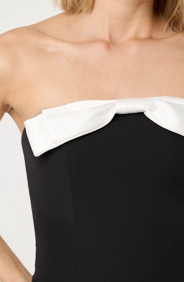 ASTR the Label Bow Detail Tube Top, Alternate, color, Black