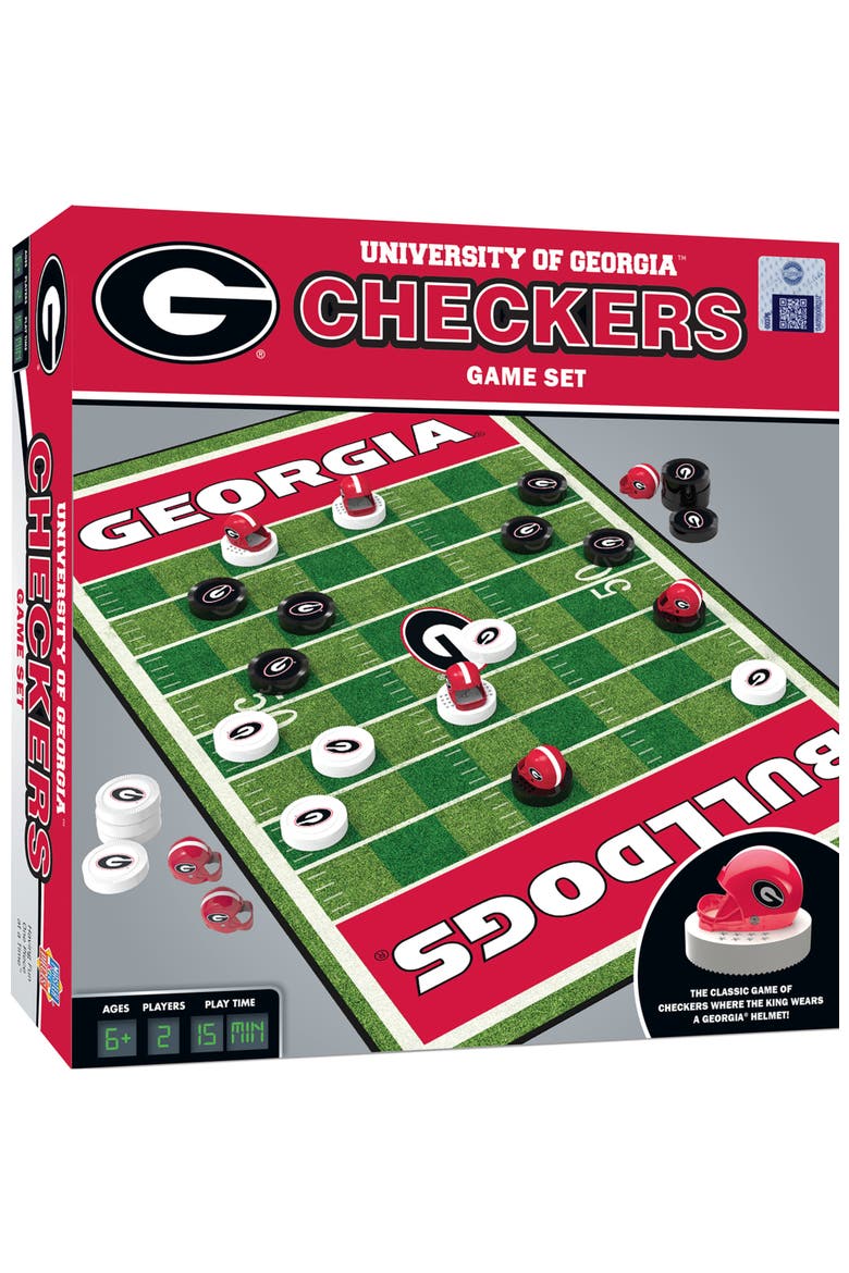 Georgia Bulldogs Checkers Board Game, Main, color, Multicolor