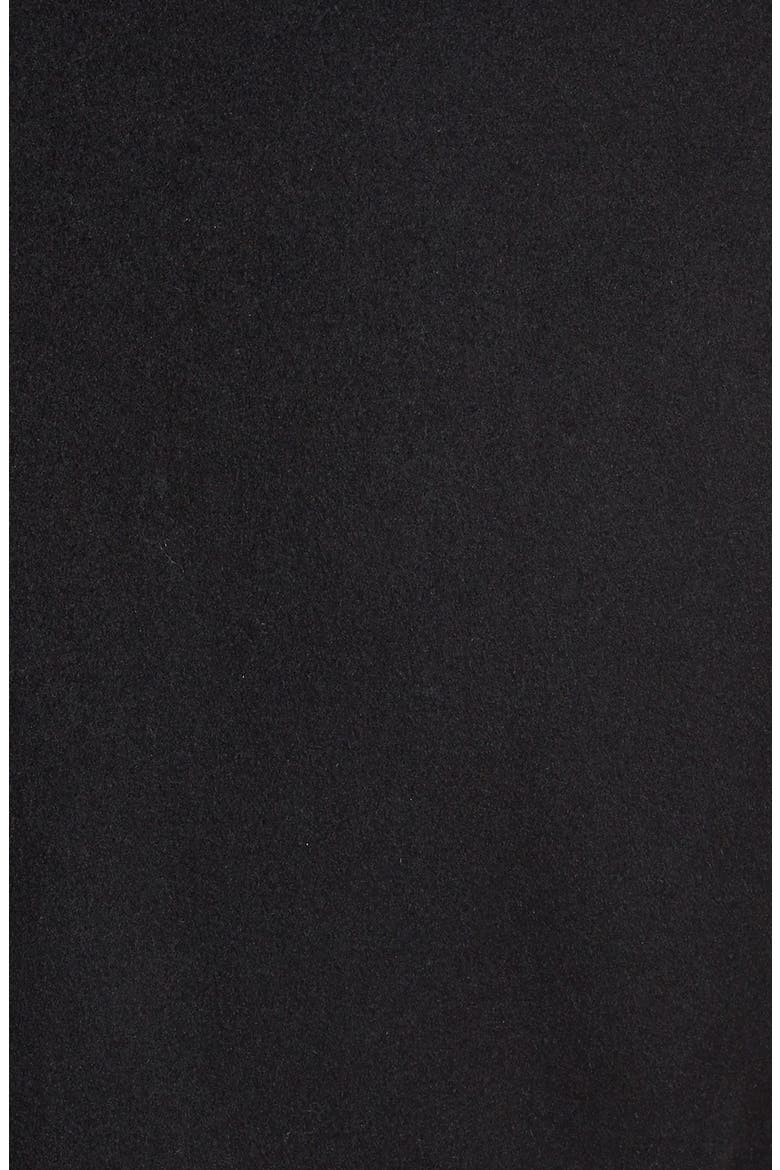 Notch Collar Wool Blend Coat, Alternate, color, BLACK