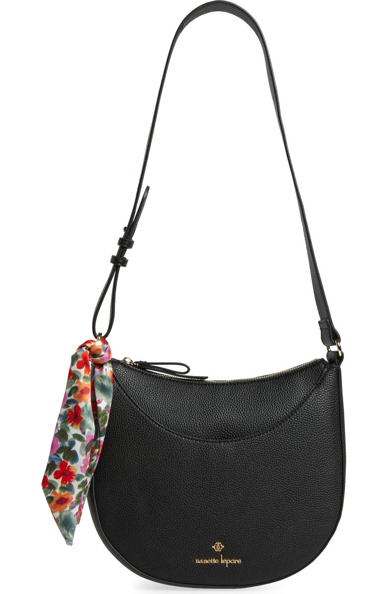 Nanette Lepore Scarf Crescent Shoulder Bag, Main, color,
