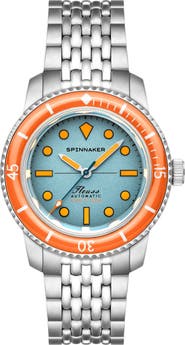 SPINNAKER Fleuss 40 Teal Mirage Automatic Bracelet Watch, 40mm
