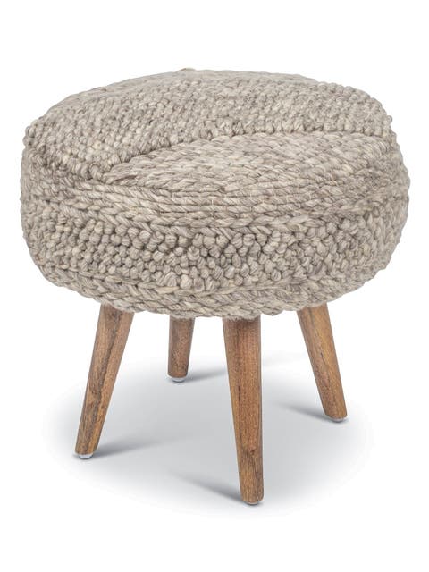 Textured Oversized Handwoven Stool