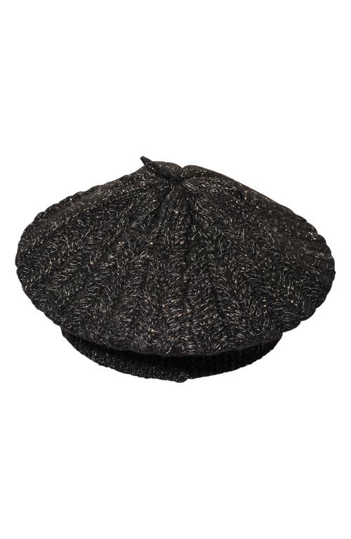 Ralph Lauren Lauren Herringbone Beret In Black