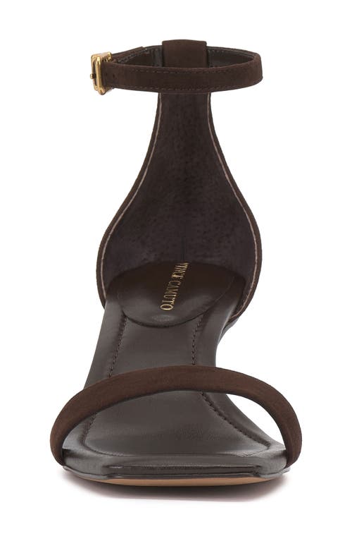 Vince Camuto Vinkely Square Toe Kitten Heel Sandal In Brown