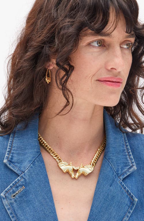 Clare V . Le Cheval Necklace In Gold