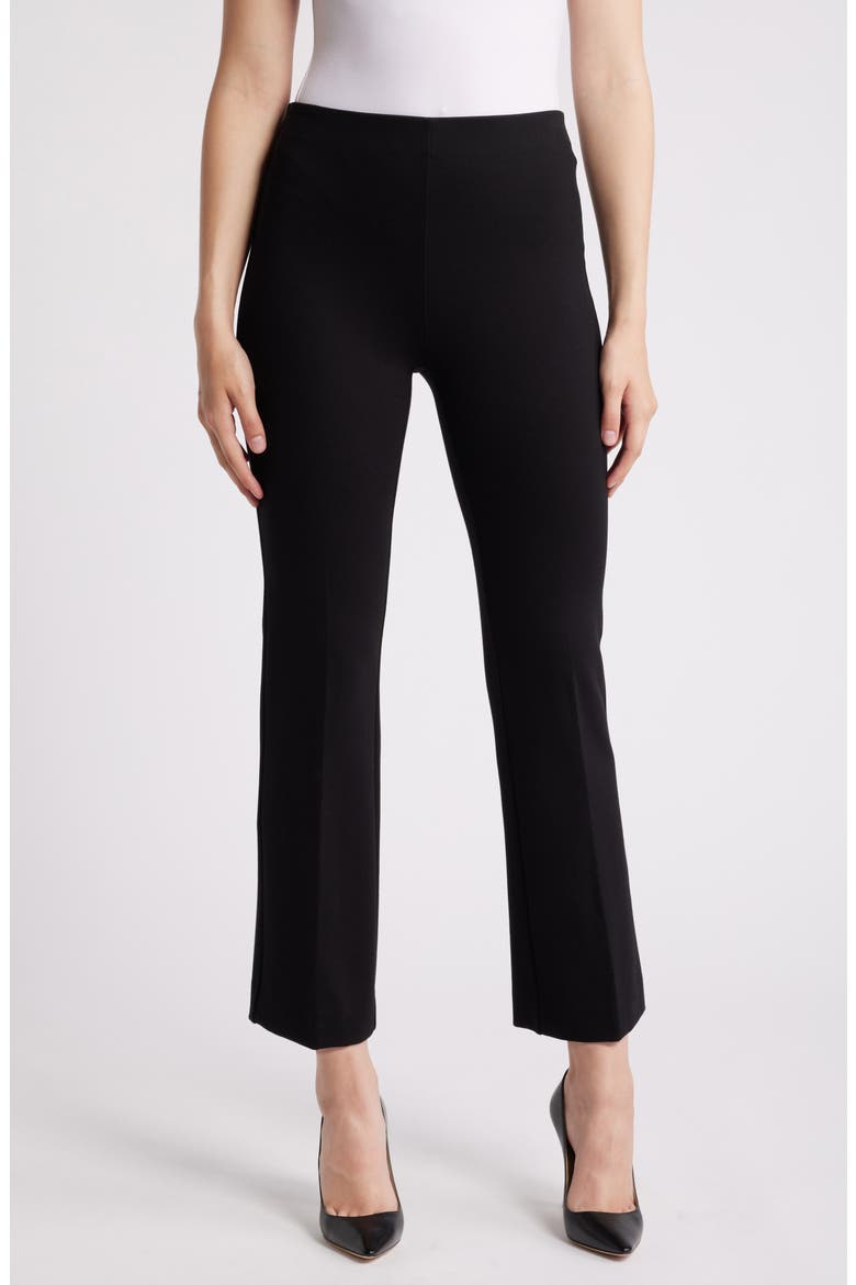 Hollywood Waist Pull-On Kick Flare Pants, Main, color, ANNE BLACK