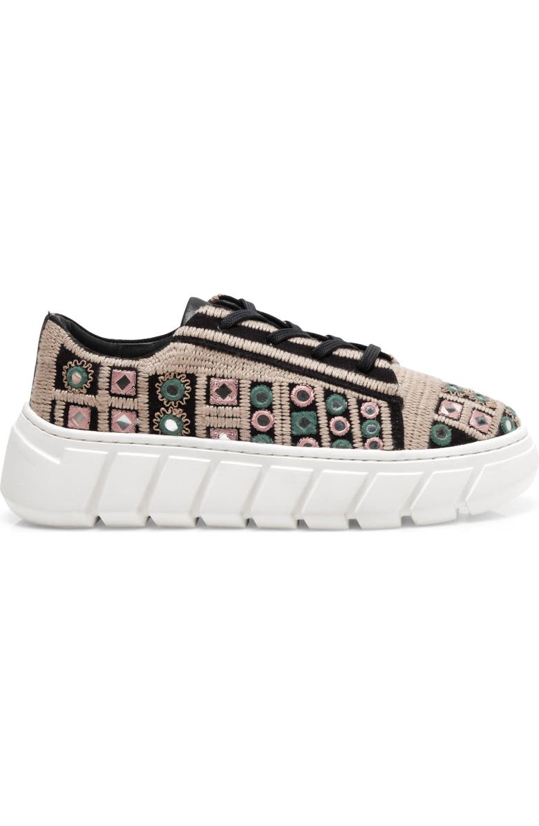 Free People Catch Me If You Can Crochet Platform Sneaker, Alternate, color,