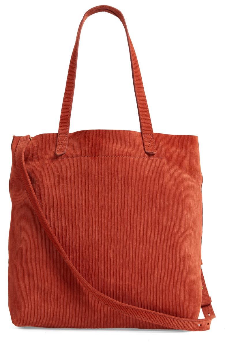 Madewell The Medium Transport Tote Corduroy Suede Edition, Alternate, color,