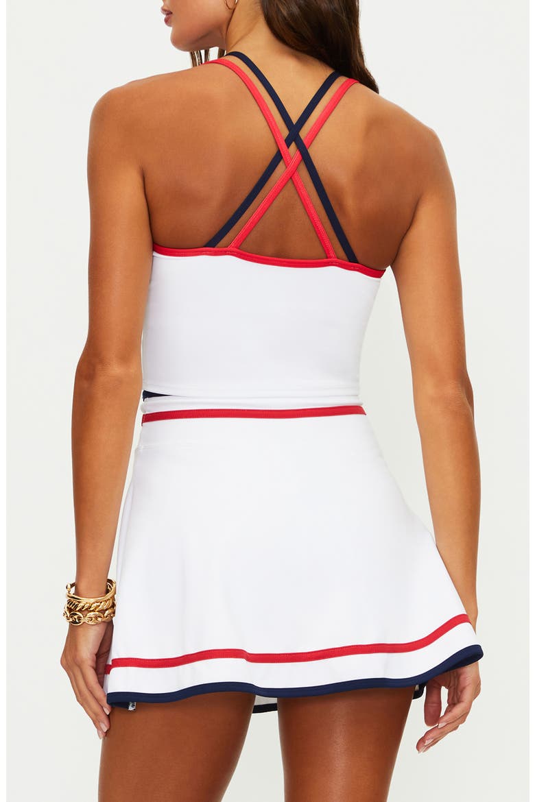 Oslo Strappy Stretch Tank, Alternate, color, HERITAGE WHITE