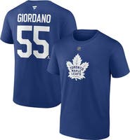 FANATICS Men's Fanatics Branded Mark Giordano Blue Toronto Maple Leafs Authentic Stack Name & Number T-Shirt