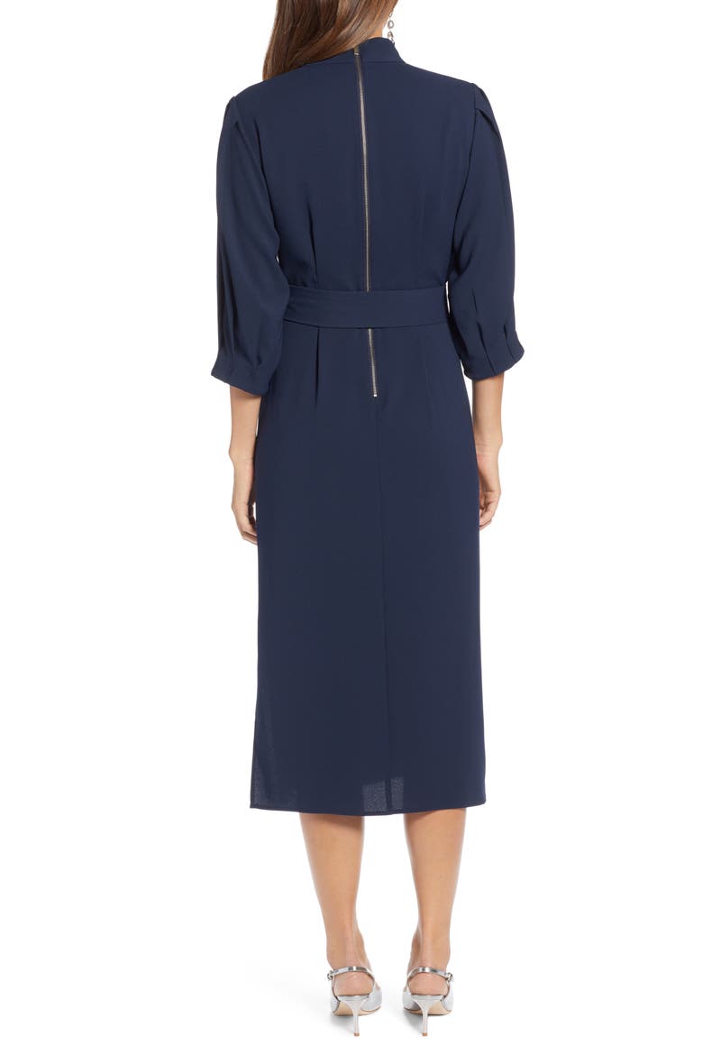 Tie Waist Dress, Alternate, color, NAVY NIGHT