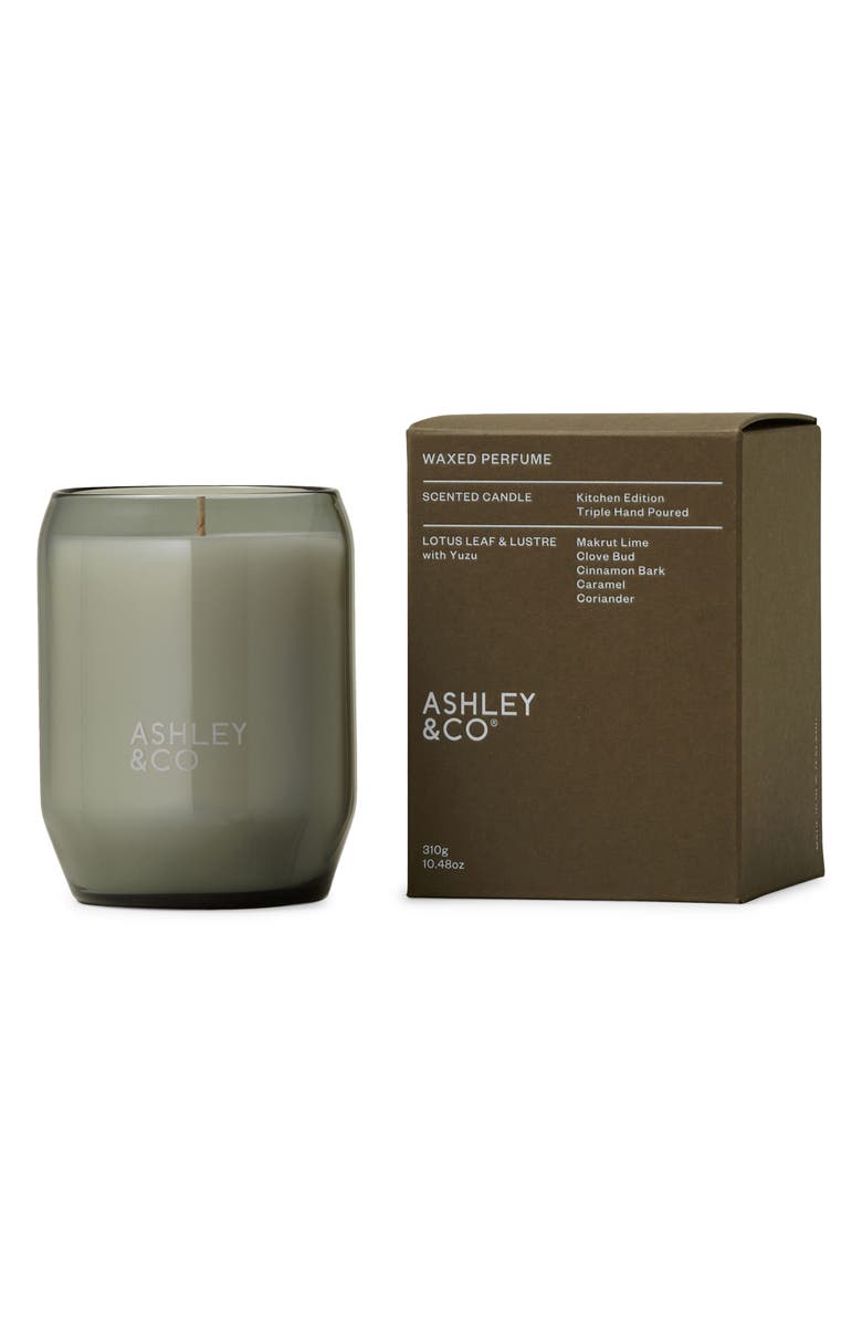ASHLEY & CO Waxed Perfume Scented Kitchen Candle: Lotus Leaf & Lustre with Yuzu, Alternate, color,