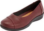 Comfortview The Gab Faux Leather Slip On Flat
