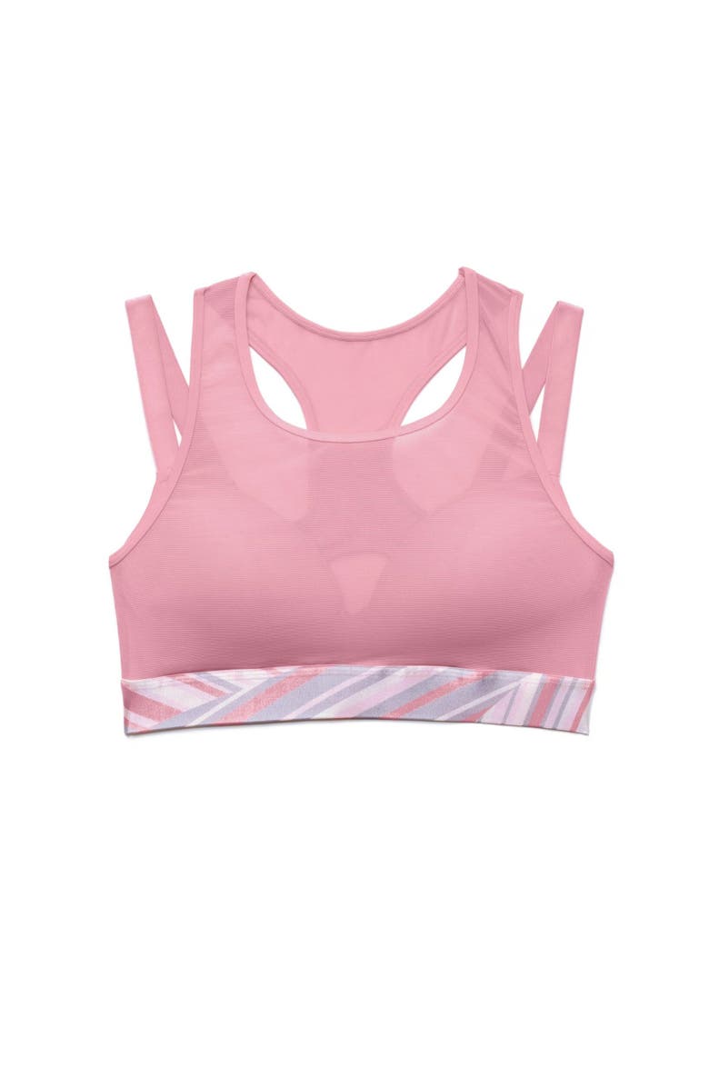 Adore Me Micah High-Impact Sports Bra, Alternate, color, Stripe Pink