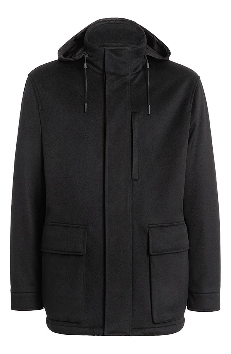 ZEGNA Oasi Elements Padded Cashmere Jacket, Alternate, color, Black