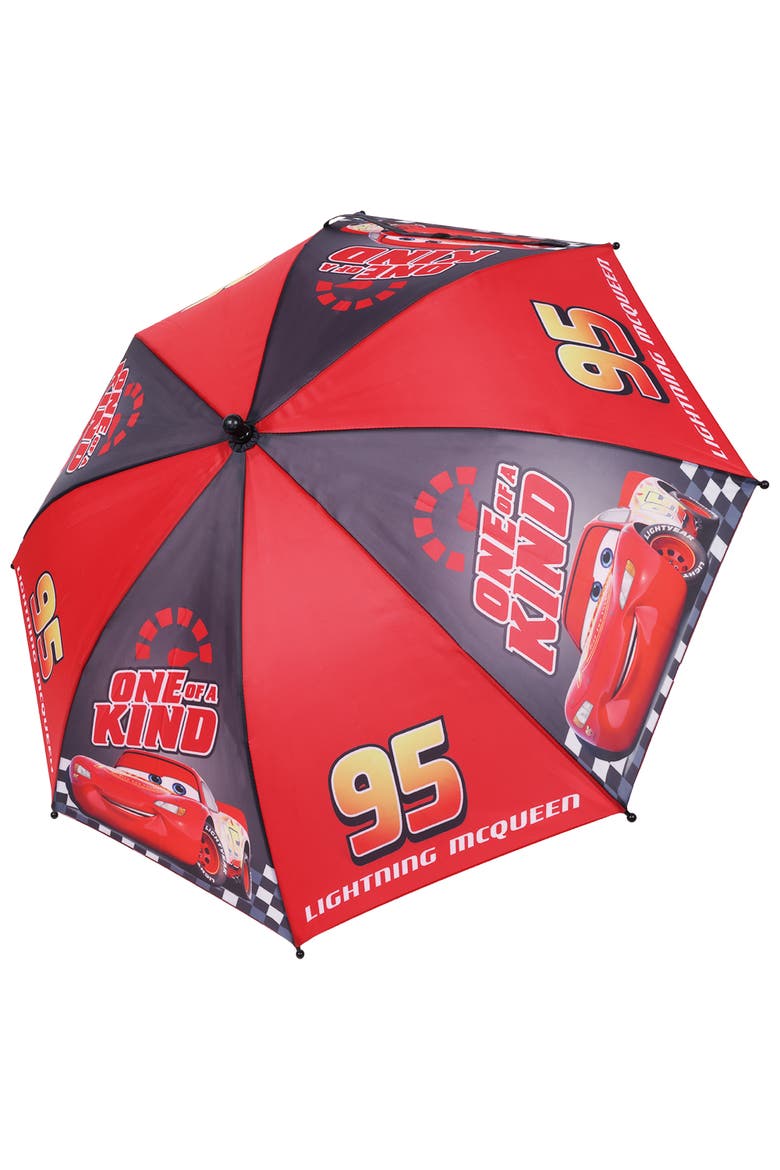 Pixar Cars Lightning McQueen "One of a Kind" Kids Umbrella, Alternate, color, BLACK