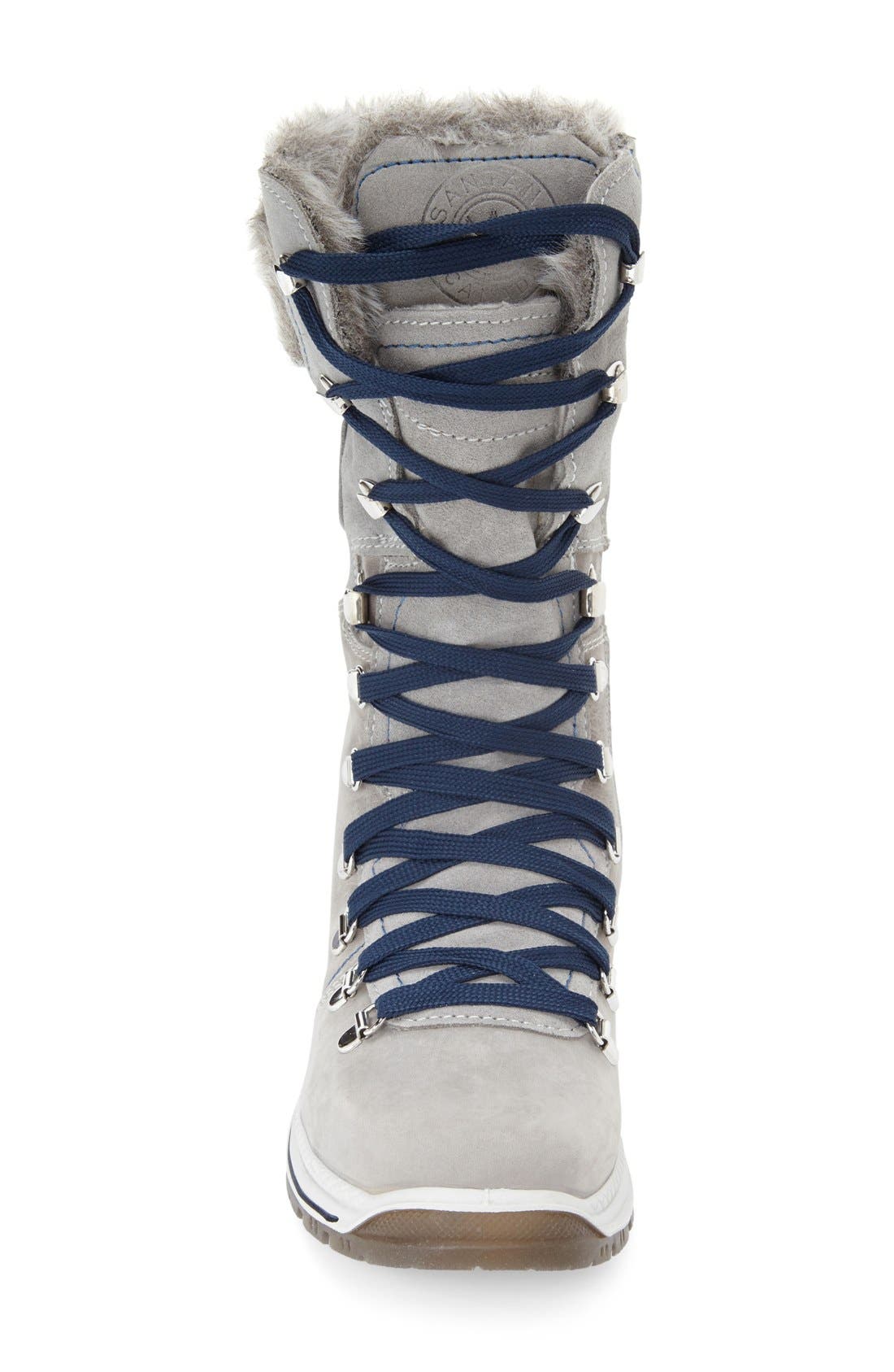 'Melita' Waterproof Boot, Alternate, color, STEEL LEATHER