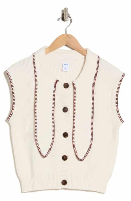 Tie Neck Sweater Vest